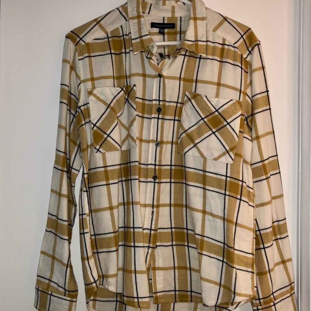 Pacsun Kendall & Kylie yellow flannel